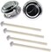 SQXBK Toilet Button 2PCS 48mm Dual Push Toilets Flush Button Toilet Tank Button with Thread Diameter Silver For Water Valve