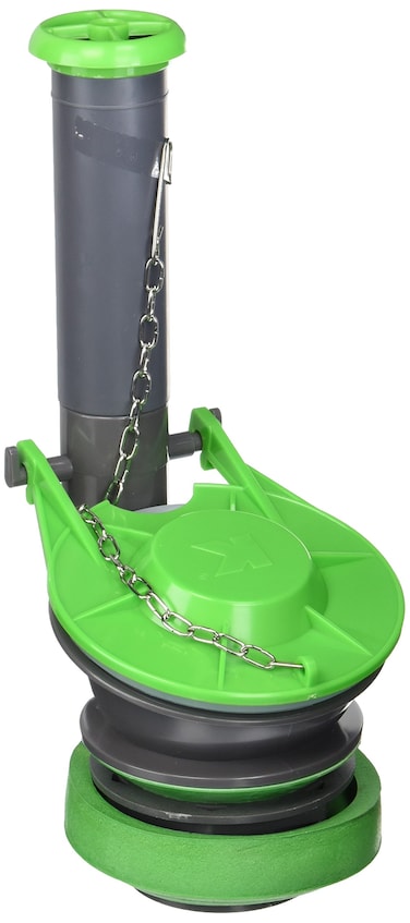 Plumb Pak, Green Grey K835-9 Adjustable High Performance Toilet Flush Valve with 3 in Flapper, 2 in Inlet, Plastic, Gray, Size