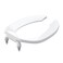 Commercial Heavy Duty Open Front Toilet Seat Without Cover Will Never Loosen and Reduce Call-Backs,Public Toilet Lid Elongated Safe, for Office,Church,Hospital(White 18.5")