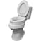 Carex Round Hinged Raised Toilet Seat, Adds 3.5 Inches of Height to Toilet, 300 Pound Weight Capacity, Toilet Seat Riser, Elevated Toilet Seat And Handicap Toilet Seat, Round or Standard