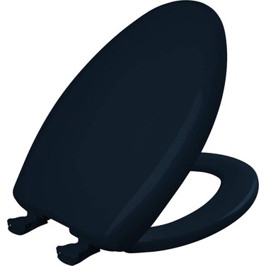Bemis Classic Colors Slow Close Toilet Seat, Easy Clean Hinges and Durable Plastic Seat, Elongated, Navy