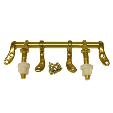 LASCO 14-1053 Toilet Seat Hinge Polished Brass Metal with Bolts and Nuts