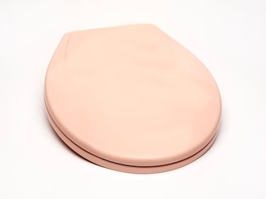 Bath D&Atilde;&copy;cor 2Q1R6-20 Deluxe Slow Close Plastic Toilet Seat with Vari-Adjust Lok-Down R'N'C Hinge and Quik-Lok Mounting Hardware, Round, Venetian Pink