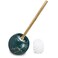 Green Toilet Brush Holder with one Extra Brush - Marble Toilet Brush - Ceramic Toilet Brush - Toilet Cleaner Brush - Bathroom Accessories - Green Toilet Brush - Easy Cleaning Toilet Brush