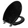 Home+Solutions Deluxe Resin Black Shimmer Decorative Elongated Toilet Seat - Home Decor Trends, Modern Home Design, No Slam Toilet, Slow Close, Resin Elongated Toilet Seats