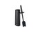 Joseph Joseph Flex 360, Advanced Smart Toilet Brush and Storage Holder Set with Anti-drip, Anti-Clog, Triple-Action Replaceable Brush Head, Matt Black