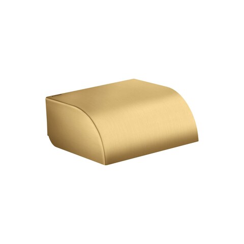 AXOR Universal Circular 6-inch Roll Holder with Cover in Brushed Gold Optic, 42858250