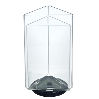 Azar Displays 193730 5.5" W x 8.5" H 3-Sided Sign Holder with Revolving Base