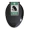 Renovators Supply Manufacturing Black Plastic Soft Close Elongated Toilet Seat Quiet-Close Lid, Contoured Seat Easy To Install And Clean, Grip-Tight Bumpers With Adjustable Mounting Hardware