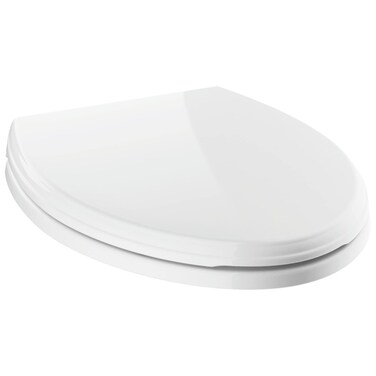 Delta Faucet Wycliffe Slow Close Elongated Toilet Seat with Non-Slip Seat Bumpers, Soft Close Toilet Seat Elongated, Toilet Seat Slow Close, White 811901-WH
