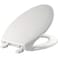 Bemis 1900 000 Commercial Heavy Duty Closed Front Toilet Seat with Cover and Self-Sustaining Hinges, Elongated, White