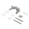 QWORK Toilet Seat Sturdy Hinge Replacement Parts, Stainless Steel Hinge Mountings with Bolts and Nuts