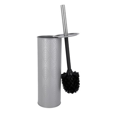 Toilet Brush and Holder Stainless Steel with Durable Bristles, Toilet Brush Holder Bathroom Toilet Brush for Bathroom Cleaning Toilet Brushes (Matte Gray)
