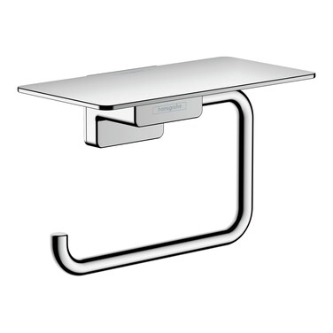 hansgrohe 41772000 AddStoris Shelf Toilet Paper Holder, 1 roll, Chrome