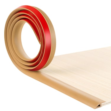 BNELL Carpet &amp; Floor Edging Trim Strip,Self Adhesive-PVC Floor Transition Strip,Thresholds for Doorways with a Height Less Than 3 MM (6.56FT_Brown)