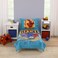 NOJO Sesame Street Mecha Builders Blue, Red, and Gold, with Cookie Monster, Elmo and Abby 4 Piece Toddler Bed Set - Comforter, Fitted Bottom Sheet, Flat Top Sheet, and Reversible Pillowcase