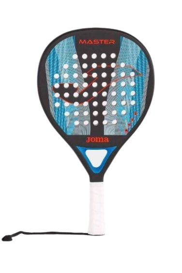 Padel Racket Joma Master, high Professional 1 k Carbon Fiber Paddle Racket- pala Padel- pala Padel 360-380 grs, Tear Shape- Paddle Tennis Racquets (Black Turquoise)