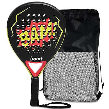 LAPAT Padel Racket with Cover Bag - Carbon Surface with EVA Memory Foam- Paddle Tennis Racquets Lightweight (Kids - Junior)