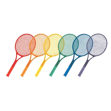 Champion Sports 21-Inch Plastic Tennis Racquet Set Assorted Colors