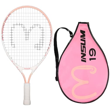 insum 19'' Kids Tennis Racket for Junior Aged 2-4 Y with Strap Bag Tennis Racquet (19inch-Pink)