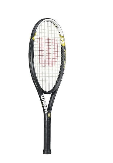 Wilson Hyper Hammer 5.3 Strung Tennis Racket (Black/White, 4 1/8)