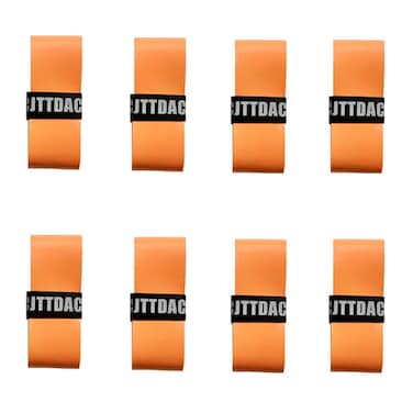 CJTTDACE Tennis Racket Grip Tape,8PCS Non-Slip Tennis Overgrip, Absorbs Sweat Tennis Grip, Racket Handle Wrap for Badminton,Fishing, Bicycle, Pickleball, Orange