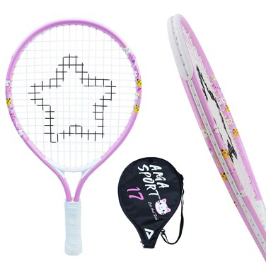 Kids Tennis Racket for Boys &amp; Girls Aged 2-12 - Multi-Color &amp; Style Kids Tennis Racquet, Includes 420D Nylon Shoulder Strap Bag - Toddler Tennis Racquet Starter Kit