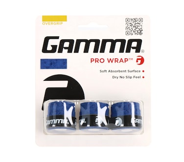 GAMMA Tennis Pro Wrap Overgrip, Blue, Optimal Comfort and Durability, Moisture Absorption, Tennis, Pickleball, Badminton, Racquet Sports Grip