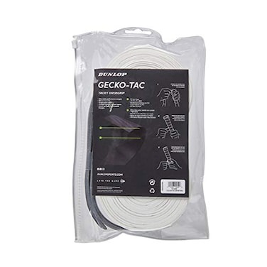 Dunlop Sports Gecko Tac Tennis Overgrip, Roll of 30, White