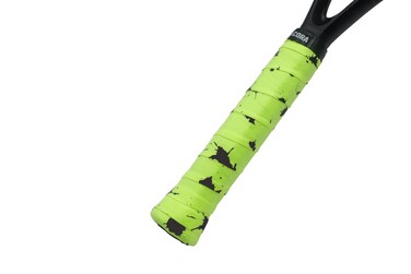Racora Tennis Overgrip, Tennis Grip Tape, Durable Tennis Grip, Racket Handle Wrap (Neon Splash, 1-Pack)