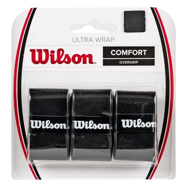 WILSON Sporting Goods Ultra Wrap Tennis Overgrip (3-Pack), Black (WRZ403000)