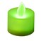 LumaBase Battery Operated Tea Light Candles, Green - Set of 12