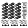 UOIENRT Tarp Clips with Ball Bungee Cords 6 Inch, Grip Tent Clips Thumb Screw Tarp Clamps Heavy Duty Lock for RV Awning Cover, Tents, Tarpaulin, Caravan Canopies, Securing Pool Cover (30PCS)
