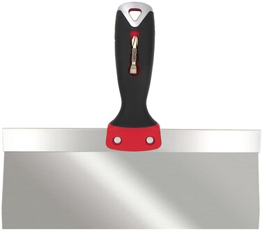 ALLWAY STKB10 Soft Grip Stainless Steel Taping Knife with Hammer End and Screwdriver Bit, 10
