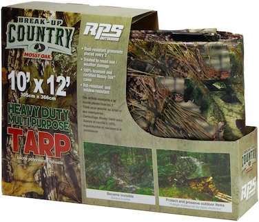 RPS Outdoors SI-9000C Mossy Oak Break-Up Country 6' x 8' Heavy Duty Multi-Purpose Tarp