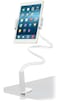 Aduro Solid-Grip iPad Stand Holder 360 Adjustable Universal Gooseneck Lazy Tablet Stand for Desk &acirc;&euro;&ldquo; Swivel Durable Rubberized Video Mount for Recording Holder (White)