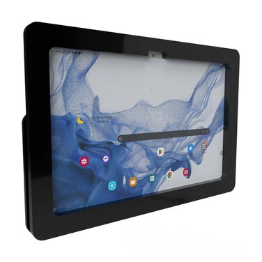 TABcare Anti-Theft Security Acrylic VESA Case Compatible with Samsung Galaxy TAB A9+ 11" Tablet with Wall Mount Kit &amp; 90-Degree Charge Cable (Black, TAB A9+ 11)