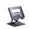 Portable Aluminum Foldable Stand with 360&Acirc;&deg; Rotating Base, Height Adjustable, Compatible with iPad Pro/Air/Mini, Suitable for Kindle &amp; Foldable Phones, Ideal for Home and Office (Dark Gray)