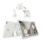 Speck Google Pixel Tablet 2023 Case and Stand - Full Back, Thin, Scratch Resistant, Drop Protection &amp; Adjustable Kickstand - Works with Google Pixel Charging Speaker Dock - White &amp; Silver StandyShell