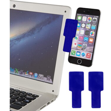 xcivi Phone Tablet to Laptop Clip/Connect Laptop Clip/Laptop Side Mount/Duo Screens Mount for Laptop and Monitor (Blue - 2pack)