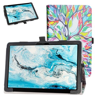 Bige for Lenovo Chromebook Duet 10.1 Case,PU Leather Folio 2-Folding Stand Cover for Lenovo Chromebook Duet CT-X636F /Lenovo IdeaPad Duet ZA6F0031US 10.1" Tablet,Love Tree