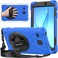 BRAECNstock Samsung Galaxy Tab E 8.0 Case (SM-T375/T377/T378), Heavy Duty Shockproof Protective Cover with 360&Acirc;&deg; Stand&amp;Hand Strap,Shoulder Strap,Samsung SM-T377A/T377V/T378V Tablet Case for Kids,Blue