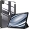 Fintie Hybrid Slim Case for iPad Pro 12.9-inch 6th Generation 2022, [Built-in Pencil Holder] Shockproof Cover w/Clear Transparent Back Shell, Also Fit iPad Pro 12.9" 5th/4th/3rd Gen, Black