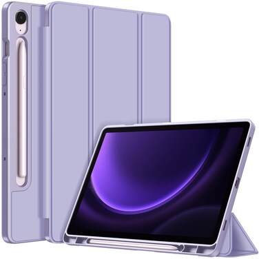 Fintie Slim Case for Samsung Galaxy Tab S9 FE 5G 10.9 Inch/Galaxy Tab S9 11 Inch 2023 with Built-in S Pen Holder, Soft TPU Smart Stand Back Cover Auto Wake/Sleep Feature, Lilac Purple