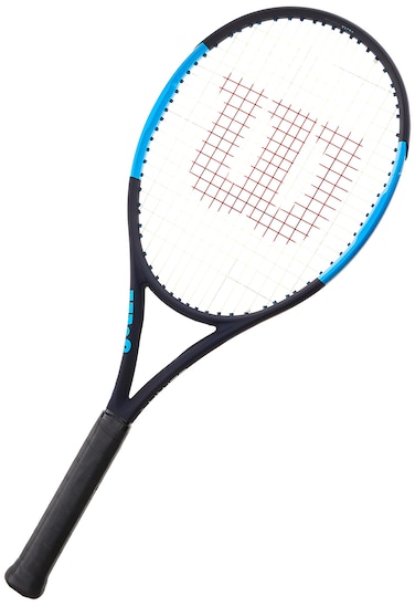 WILSON Ultra 100L V2 Adult Performance Tennis Racket - Grip Size 3-4 3/8", Blue/Navy
