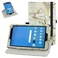 AT&amp;T Trek 2 HD Rotating Case (Model 6461A),Mama Mouth 360 Degree Rotary Stand with Cute Cover for 8" ZTE Trek 2 HD K88 /ZPad 8 K81 Android Tablet,Map White