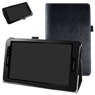 AT&amp;T Trek 2 HD Case (Model 6461A),Mama Mouth PU Leather Folio 2-Folding Stand Cover with Stylus Holder for 8" ZTE Trek 2 HD K88 /ZPad 8 K81 Android Tablet,Black