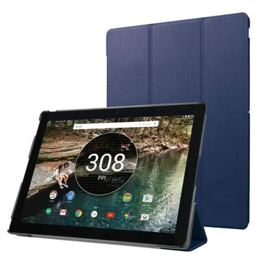 Zrengp Tablet Smart Cover for Google Pixel C 2015 Release 10.2 inch, Ultra Thin Slim Folio Stand Lightweight with Auto Sleep/Wake Up Function Leather Case for Google Pixel C 10.2" (Dark Blue)