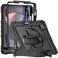 iPad Pro 12.9 Case 2022/2021/2020 with Screen Protector Pencil Holder   Herize iPad Pro 12.9 inch 6th/5th/4th Generation Case   Full Body Shockproof Rugged Protective Rubber Case W/Stand Strap   Black
