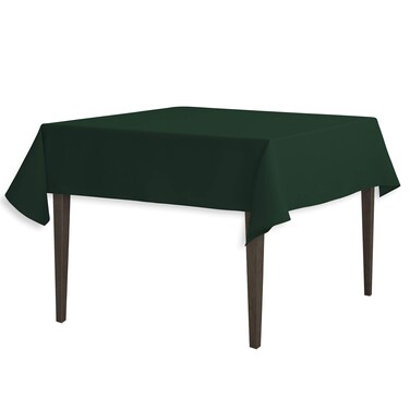 LinenTablecloth 54-Inch Square Polyester Tablecloth Hunter Green